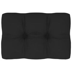 Pagalvė sofai iš palečių, 60x40x12 cm, juoda kaina ir informacija | Pagalvės, užvalkalai, apsaugos | pigu.lt