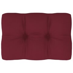 Pagalvė sofai iš palečių, 60x40x12 cm, raudona kaina ir informacija | Pagalvės, užvalkalai, apsaugos | pigu.lt