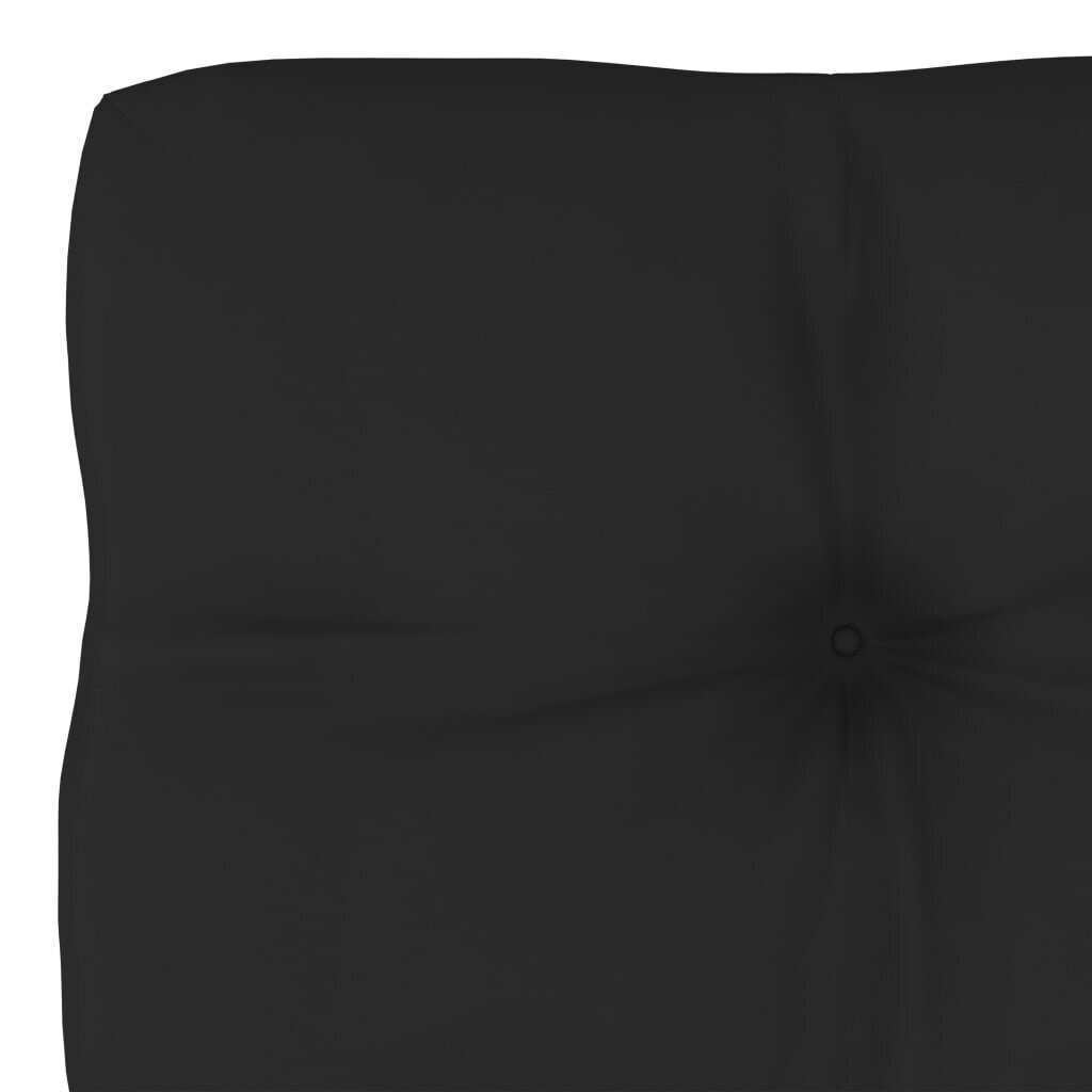Pagalvė sofai iš palečių, juodos spalvos, 80x40x12cm цена и информация | Pagalvės, užvalkalai, apsaugos | pigu.lt