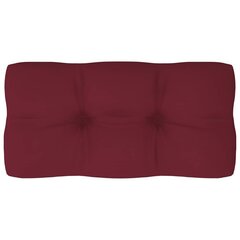 Pagalvė sofai iš palečių, vyno raudonos spalvos, 80x40x12cm цена и информация | Подушки, наволочки, чехлы | pigu.lt