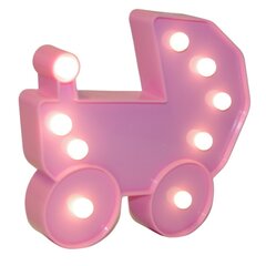 Naktinė lemputė Vėžimėlis, rožinis kaina ir informacija | Vaikiški šviestuvai | pigu.lt