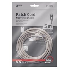 Сетевой кабель Patch UTP 5E, 5 м, 2 x RJ45 цена и информация | Кабели и провода | pigu.lt