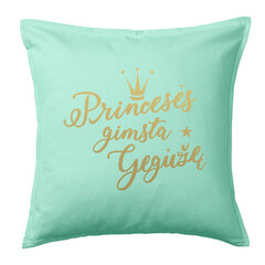 Dekoratyvinė pagalvėlė su tekstu Princesės gimsta gegužę“, turkio цена и информация | Оригинальные подушки, наволочки | pigu.lt