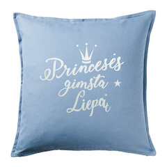 Dekoratyvinė pagalvėlė Princesės gimsta liepą“, žydra kaina ir informacija | Originalios pagalvės, užvalkalai | pigu.lt