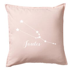 Originali pagalvėlė su zodiako ženklu „Jautis“, rožinė kaina ir informacija | Dekoratyvinės pagalvėlės ir užvalkalai | pigu.lt