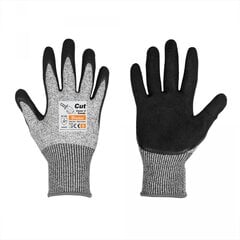 Перчатки с защитой от порезов, CUT COVER 4, полиуретан, размер 9 цена и информация | Рабочие перчатки | pigu.lt