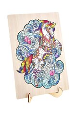 Medinė dėlionė Grafix Vienaragis/unicorn, 140 d. kaina ir informacija | Dėlionės (puzzle) | pigu.lt