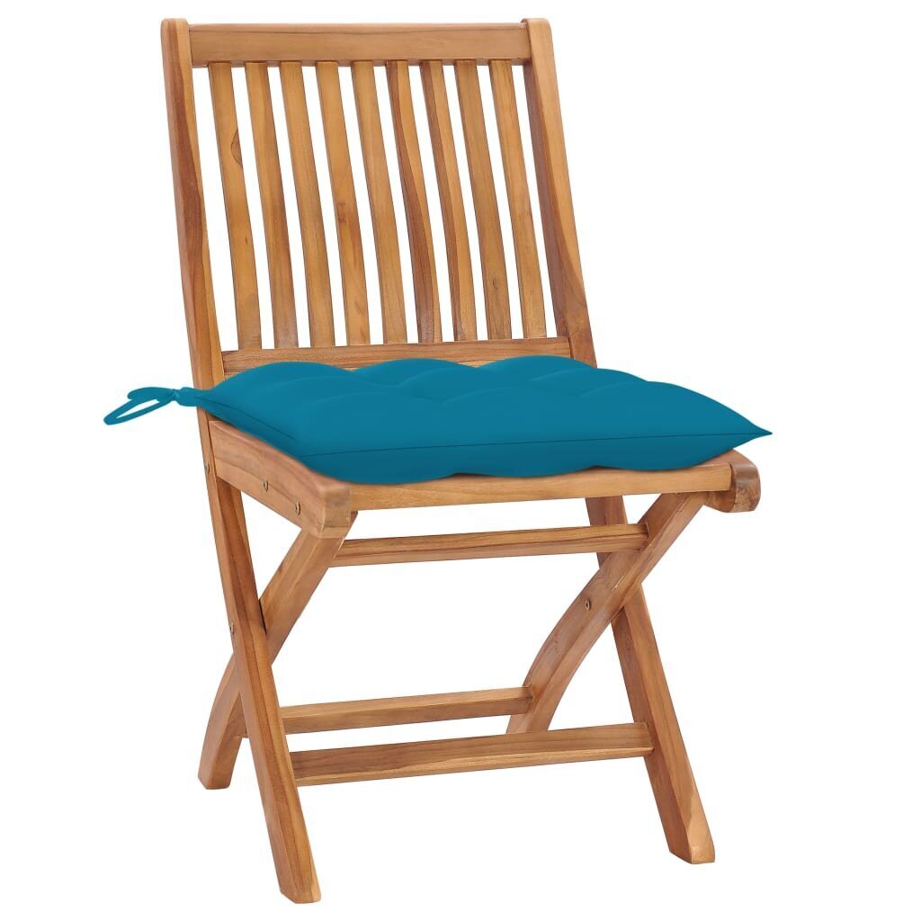 Sodo kėdės su pagalvėlėmis, 2 vnt, mėlynos kaina ir informacija | Lauko kėdės, foteliai, pufai | pigu.lt