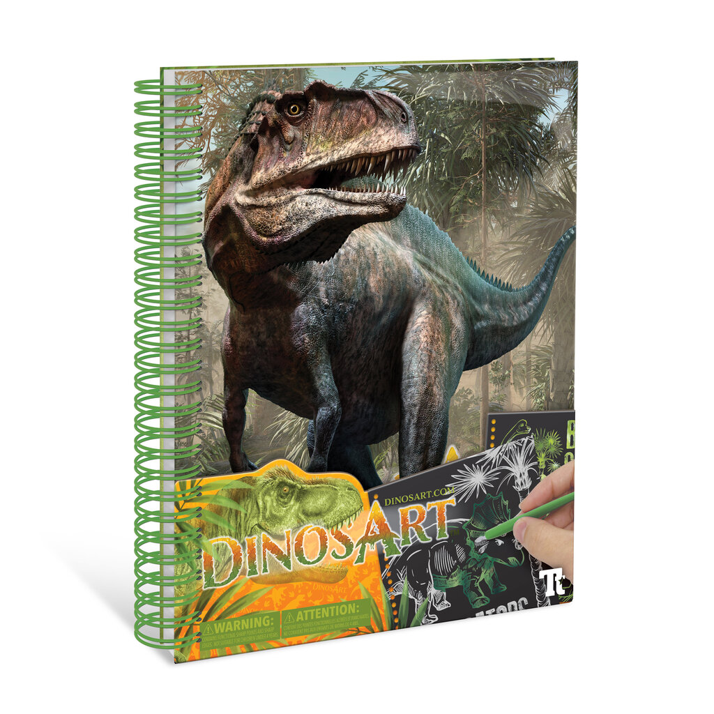 Kūrybinė knyga Dinos Art Scratch & Sketch, 15201 kaina ir informacija | Lavinamieji žaislai | pigu.lt