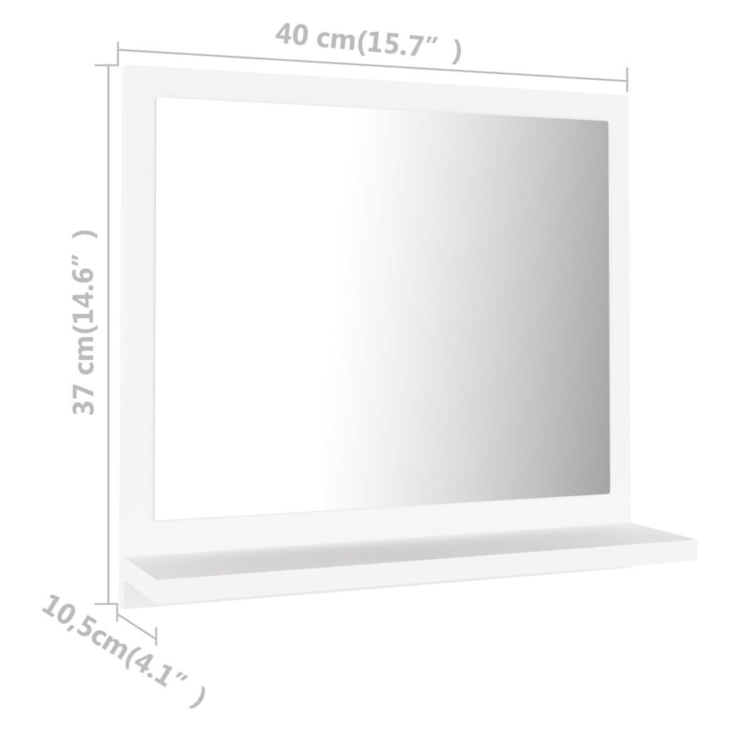 Vonios veidrodis, 40x10,5x37 cm, baltas цена и информация | Vonios veidrodžiai | pigu.lt