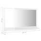 Vonios veidrodis, 60x10,5x37 cm, baltas blizgus kaina ir informacija | Vonios veidrodžiai | pigu.lt