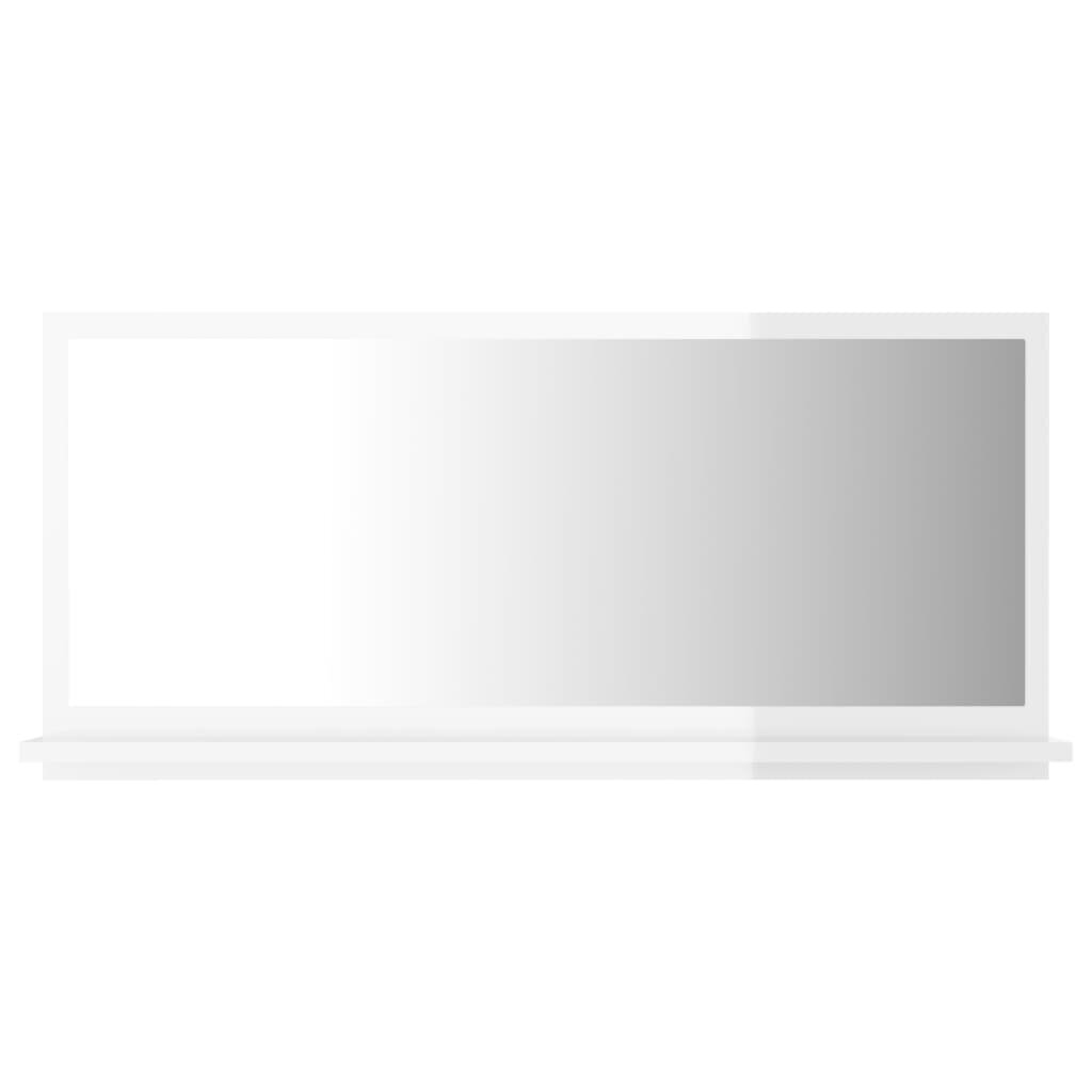 Vonios veidrodis, 80x10,5x37 cm, baltas blizgus kaina ir informacija | Vonios veidrodžiai | pigu.lt