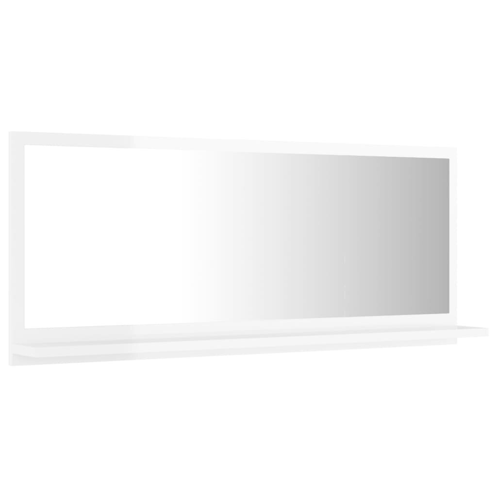 Vonios veidrodis, 90x10,5x37 cm, baltas blizgus kaina ir informacija | Vonios veidrodžiai | pigu.lt