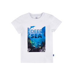 Marškinėliai kūdikiams Deep Sea, balti kaina ir informacija | Marškinėliai kūdikiams | pigu.lt