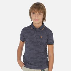 Детская рубашка-поло Mayoral 6140, тёмно-серая/оранжевая цена и информация | Рубашки для мальчиков | pigu.lt