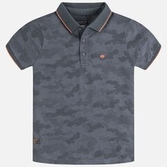 Детская рубашка-поло Mayoral 6140, тёмно-серая/оранжевая цена и информация | Рубашки для мальчиков | pigu.lt