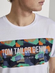 Tom Tailor мужская футболка 1040863*20000, белый 4067672061278 цена и информация | Футболка мужская | pigu.lt