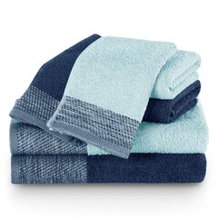 AmeliaHome rankšluosčių komplektas, 6 vnt, mėlynas/šviesiai mėlynas kaina ir informacija | Rankšluosčiai | pigu.lt