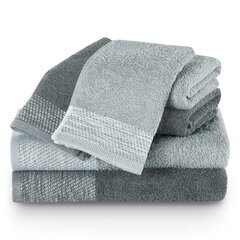 AmeliaHome rankšluosčių komplektas, 6 vnt, tamsiai pilkas/pilkas kaina ir informacija | Rankšluosčiai | pigu.lt