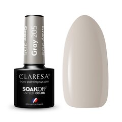 Стойкий гибридный лак для ногтей Claresa Grey 205, 5 г цена и информация | Лаки, укрепители для ногтей | pigu.lt