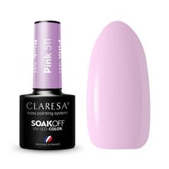 Стойкий гибридный лак для ногтей Claresa Pink 511, 5 г цена и информация | Лаки, укрепители для ногтей | pigu.lt