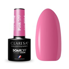 Стойкий гибридный лак для ногтей Claresa Pink 519, 5 г цена и информация | Лаки, укрепители для ногтей | pigu.lt