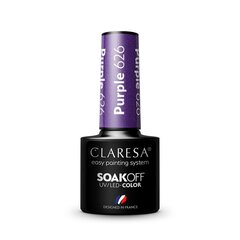 Стойкий гибридный лак для ногтей Claresa PURPLE 626, 5 г цена и информация | Лаки, укрепители для ногтей | pigu.lt