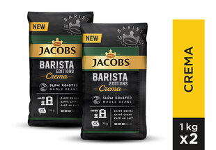 Kavos pupelės JACOBS BARISTA CREMA, rinkinys 2x1kg kaina ir informacija | Kava, kakava | pigu.lt