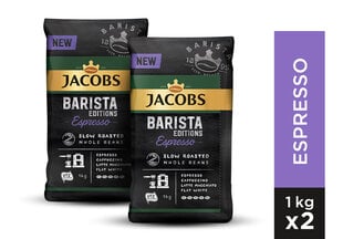 Kavos pupelės JACOBS BARISTA ESPRESSO, rinkinys 2x1kg kaina ir informacija | Kava, kakava | pigu.lt