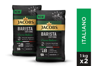 Kavos pupelės JACOBS BARISTA CREMA ITALIANO, rinkinys 2x1kg kaina ir informacija | Kava, kakava | pigu.lt