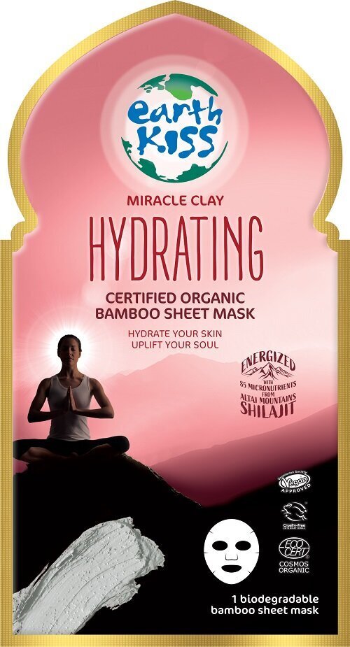 Lakštinė veido kaukė Earth Kiss Miracle Clay Hydrating Bamboo Sheet Mask, 1 vnt. kaina ir informacija | Veido kaukės, paakių kaukės | pigu.lt