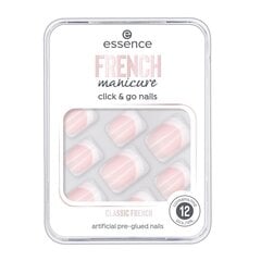 Приклеивамые ногти Essence French Manicure Click & Go, 12 шт., 01 Classic French цена и информация | Essence Духи, косметика | pigu.lt