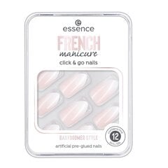 Приклеивамые ногти Essence French Manicure Click & Go, 12 шт., 02 Babyboomer Style цена и информация | Средства для маникюра и педикюра | pigu.lt