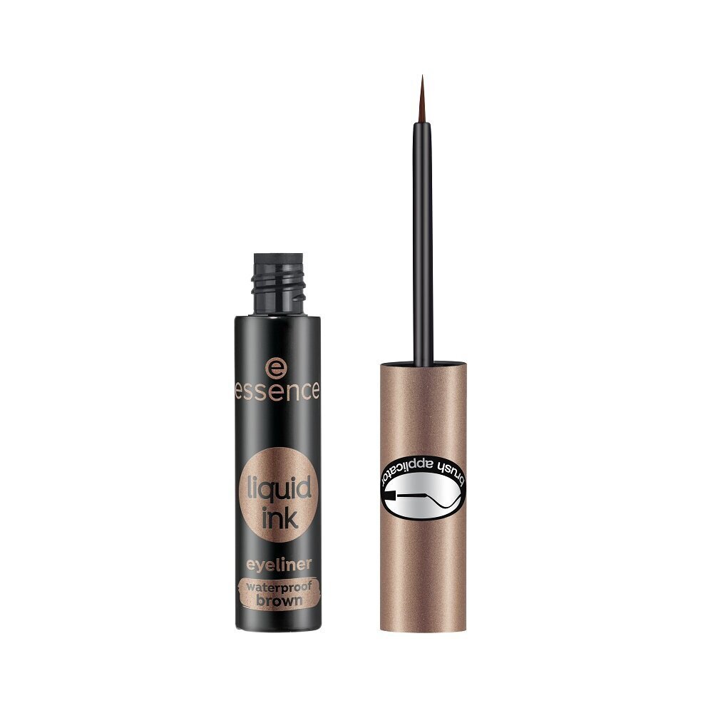 Skystas akių kontūro apvadas Essence Liquid Ink 3 ml Brown kaina ir informacija | Akių šešėliai, pieštukai, blakstienų tušai, serumai | pigu.lt