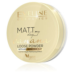 Рассыпчатая пудра для лица Eveline Matt My Day Banana Loose Powder, 6 г цена и информация | Пудры, базы под макияж | pigu.lt