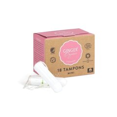 Tamponai Ginger Organic Mini, 18 vnt kaina ir informacija | Tamponai, higieniniai paketai, įklotai | pigu.lt