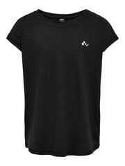 Тренировочная футболка для девочек ONLY 15219399*01, черная цена и информация | Рубашки для девочек | pigu.lt