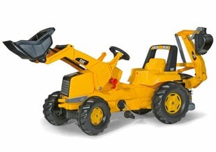 Педальный трактор с двумя ковшами  Rolly Toys rollyJunior CAT цена и информация | Игрушки для мальчиков | pigu.lt