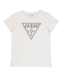 Детская футболка Guess J73I56*TWHT, белая/розовая цена и информация | Рубашки для девочек | pigu.lt