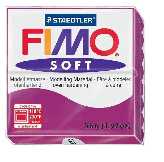 Modelinas Fimo Soft purpurinis(Purple) 56g kaina ir informacija | Piešimo, tapybos, lipdymo reikmenys | pigu.lt