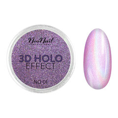 Nagų dekoravimo pudra Neonail 3D Holo Effect, violetinė 01, 2 g kaina ir informacija | Manikiūro, pedikiūro priemonės | pigu.lt