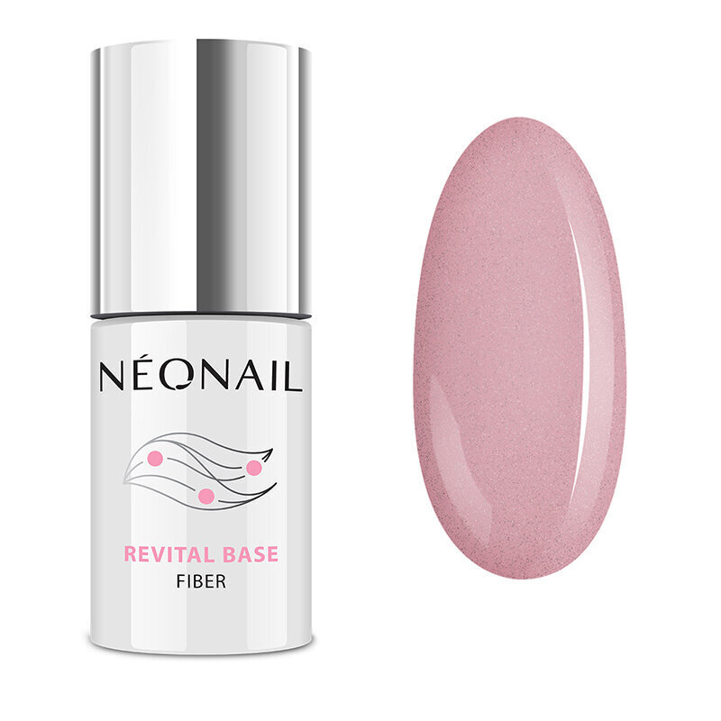 Gelinis lakas Neonail Revital Base Fiber Blinking Cover Pink, 7,2 ml цена и информация | Nagų lakai, stiprintojai | pigu.lt