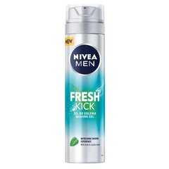 Skutimosi gelis Nivea Men Fresh Kick, 200 ml kaina ir informacija | Skutimosi priemonės ir kosmetika | pigu.lt