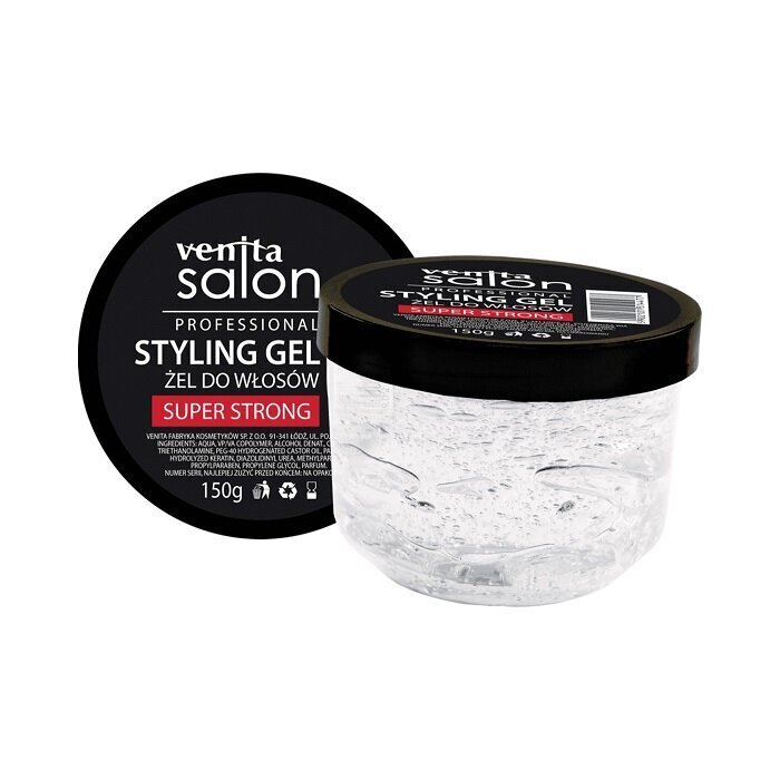 Stiprus plaukų formavimo gelis Venita Salon Professional Styling Gel Super Strong, 150g kaina ir informacija | Plaukų formavimo priemonės | pigu.lt