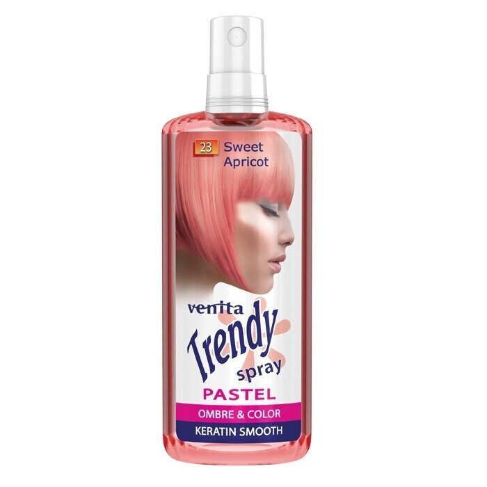 Spalvą suteikiantis plaukų purškiklis Venita Trendy Spray, 23 Sweet Apricot, 200 ml kaina ir informacija | Plaukų dažai | pigu.lt