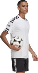 Футбольная футболка Adidas Squadra 21 JSY, XXL, белая цена и информация | Футбольная форма и другие товары | pigu.lt