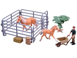 Figūrėlių rinkinys "Žirgų augintojas", šviesiai rudas kaina ir informacija | Žaislai berniukams | pigu.lt