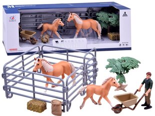 Figūrėlių rinkinys "Žirgų augintojas", šviesiai rudas kaina ir informacija | Žaislai berniukams | pigu.lt