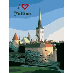 Рисование по номерам Виды Таллина 5, 15x20 цена и информация | Живопись по номерам | pigu.lt