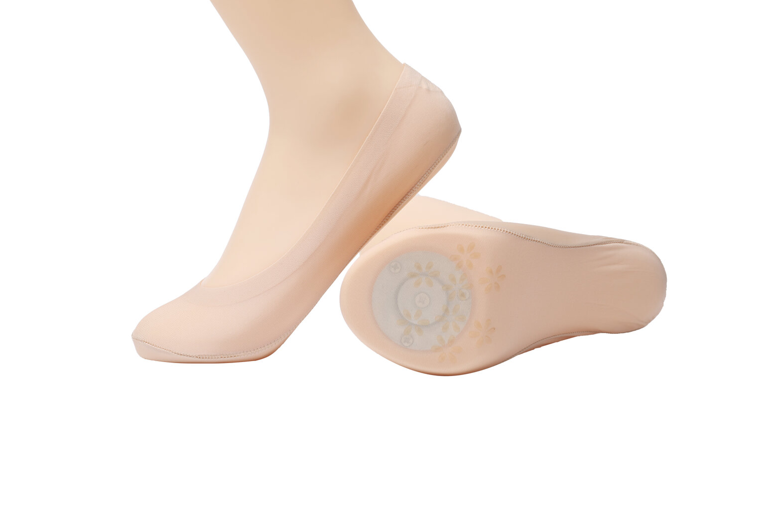 Pėdutės moterims su silikonine juostele Be Snazzy ST-30, šviesiai rudos kaina ir informacija | Moteriškos kojinės | pigu.lt